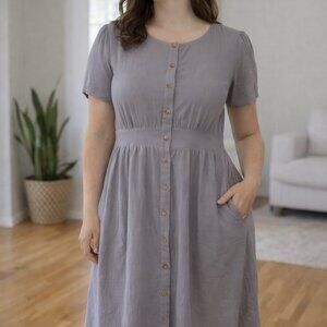 Piper and Scoot Women’s Midi Dress with pockets